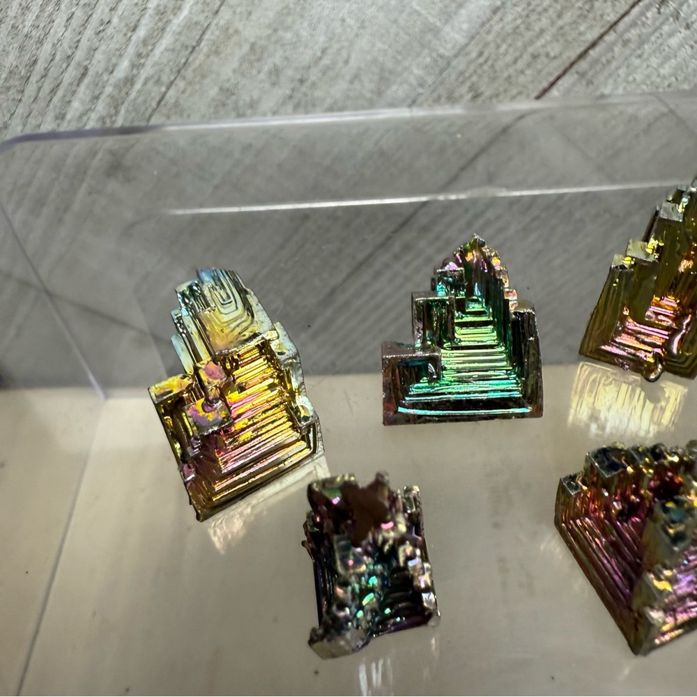 Rainbow Bismuth Crystal Tower Mini Freeforms Specimen Stone Iridescent Mineral - Picture 5 of 9